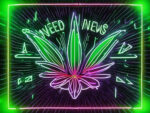 Neon Cannabis Blatt